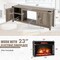 Natural Wooden TV Stand with Height Adjustable Shelves and 2 Storage Cabinets